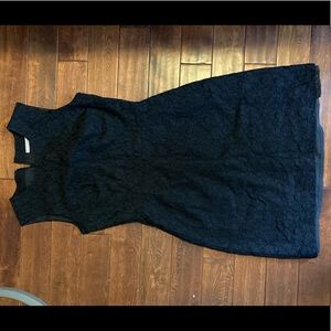 Halogen Black Lace Zip Dress